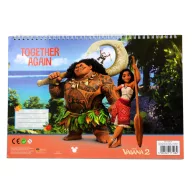   Disney Vaiana Together Again A/4 spiralni skic blok sa 40 listova s naljepnicom