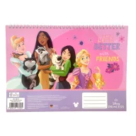 Disney Princeze Life Spiralni skicirni blok A4, 30 listova
