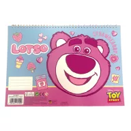   Disney Ratovi igračaka Lotso A4 spiralni blok s 40 listova i naljepnicama
