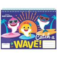 Baby Shark Wave A/4 spiralni blok za skiciranje s 30 listova
