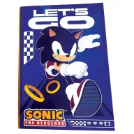   Sonic the Hedgehog Let's Go B/5 bilježnica s linijama, 40 listova