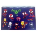 Spider-Man Spidey Web A/4 spiralni skicirni blok od 40 listova s naljepnicama