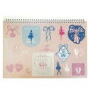 Barbie Ballerina A/4 spiralni skicirni blok s 40 stranica i naljepnicama