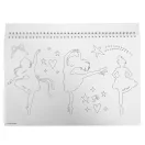 Barbie Ballerina A/4 spiralni skicirni blok s 40 stranica i naljepnicama