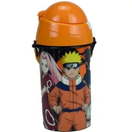 Naruto Fire plastična boca s slamkom i kukom 500 ml