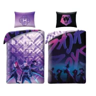   K-Pop Demon Hunters Enemies dvostrani set posteljine 140×200 cm, jastučnica 70x90 cm mikrofiber