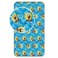 SpužvaBob Blue gumena plahta 90x200 cm