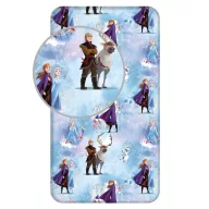   Disney Snježno kraljevstvo Blue Winter gumena plahta 90x200 cm