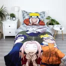 Naruto Grey navlaka za posteljinu 140×200cm, 70×90 cm