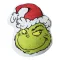 Grinch Smile oblikovani jastuk, ukrasni jastuk 36x29 cm