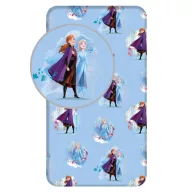  Disney Snježno kraljevstvo Blue Leaves gumirana plahta 90*200 cm