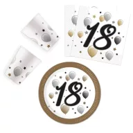   Sretan rođendan Milestone Happy Birthday 18 party set 36 komada s tanjurom 23 cm