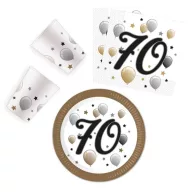   Sretan rođendan Milestone Happy Birthday 70 party set od 36 komada s tanjurom od 23 cm