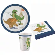   Dinosaurusi Happy set za zabavu sa 36 komada i tanjurom od 23 cm