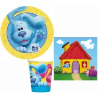 Plave stope Fun party set 32 komada s tanjurom od 23 cm