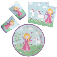   Princeze Spell Set za zabavu princeza 36 kom s tanjurima 23 cm