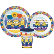   Malci Striped set za jelo, micro plastični set, s čašom 260 ml