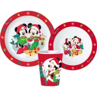   Disney Minnie and Mickey Božićni stolni set, set od mikroplastike, čaša 260 ml
