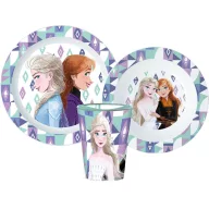   Disney Snježno kraljevstvo Ice Magic servis za jelo, mikro plastični set, s čašom od 260 ml
