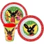 Bing Happy Bunny set posuđa, mikro plastični set, čaša 260 ml