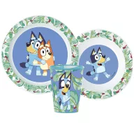   Bluey Tropical servis za jelo, micro plastični set, čaša 260 ml