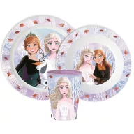   Disney Snježno kraljevstvo Autumn Leaves set posuđa, mikro plastični set, s čašom od 260 ml