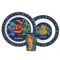   Lego Elemental Ninjago set posuđa, mikro plastični set, s čašom 260 ml