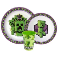   Minecraft The Movie servis za jelo, mikroskopski plastični set, čaša 260 ml