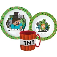   Minecraft Creeper set posuđa, mikro plastični set s šalicom od 350 ml