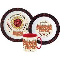   Stranger Things Upside Down set posuđa, mikro plastični set sa šalicom 350 ml