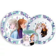   Disney Snježno kraljevstvo Ice Magic set posuđa, mikro plastični set s čašom od 350 ml