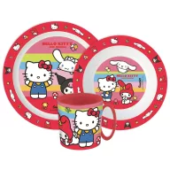   Hello Kitty And Friends set posuđa, mikro plastični set s šalicom 390 ml
