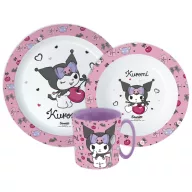   Hello Kitty Kuromi set posuđa, micro plastični set s šalicom 390 ml
