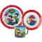 Super Mario Mushroom Kingdom komplet posuđa, mikro plastični set s šalicem 265 ml