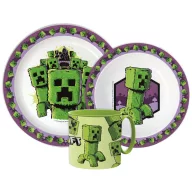   Minecraft The Movie set posuđa, micro plastični set s šalicom 265 ml