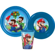 Super Mario Mushroom Kingdom pribor za jelo, plastični set