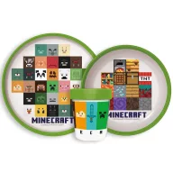   Minecraft Crafters set posuđa protiv klizanja, mikro plastični set