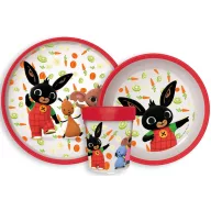   Bing Happy Carrots protuklizajući set posuđa, mikro plastični set