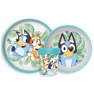 Bluey Tropical nesklizivi set za jelo, mikro plastični set
