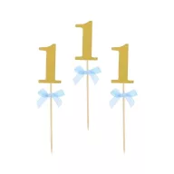   Sretan rođendan 1st Birthday Plava dekorativna palica 10 kom