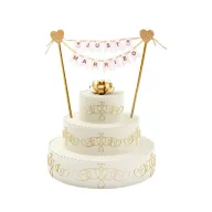 Vjenčanje Just Married dekoracija za tortu 25 cm