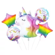 Jednorog Rainbow set od 5 komada folijskih balona