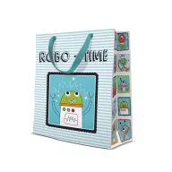   Sretan rođendan Robo-Time Robotska papirnata poklon vrećica, vrećica za poklone 20x25x10 cm