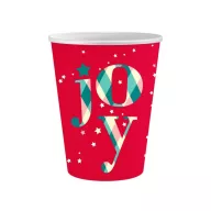 Božić Red Joy i papirnate čaše, set od 6, 250 ml