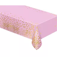   Sretan rođendan B&C Gold Dots Ružičasti stolnjak od folije 137x183 cm