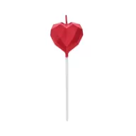 Ljubav Diamond Heart Red Svjećica za tortu u obliku srca