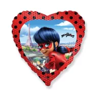   Miraculous: Pustolovine Bubamare i Crnog Mačka Heart folijski balon 46 cm (WP)