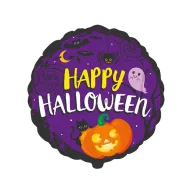 Noć vještica Purple Happy folija balon 48 cm