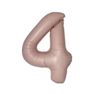  Brojevi Vintage Mat roza folijski balon s brojem 4, 76 cm (WP)