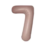   Brojevi Vintage Mat ružičasti balon od folije broj 7, 76 cm (WP)
